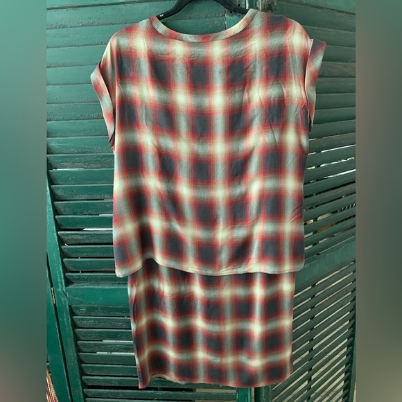 AllSaints “Heny” Tie-Front Check Dress size US 6/ UK 10 - Picture 9 of 11